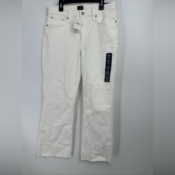 J.Crew Flare Crop Jean In Stretch White Size 29 BO933 - Picture 3 of 5
